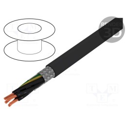 5 m x LAPP - 1136515 - Wire, ÖLFLEX® CLASSIC 115 CY BK, 5G0.5mm2, PVC, black, 300V,500V