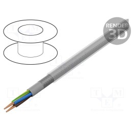 5 m x LAPP - 350063 - Wire, ÖLFLEX® CLASSIC 100 CY, 4G0.75mm2, PVC, transparent,grey