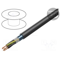 5 m x BITNER - SB2464 - Wire, BiT 500 (ST) BLACK FR, 4G1mm2, shielded,Al-PET foil, PVC