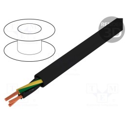 5 m x TKD - 1000543 - Wire, ÖPVC-JZ, 3G2.5mm2, unshielded, 600V,1kV, Cu, stranded, black