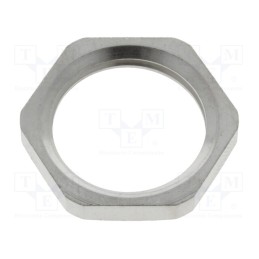 5 pcs x LAPP - 52103010 - Nut, M16, brass, nickel, Thk: 3mm, Spanner: 19mm, Thread: metric