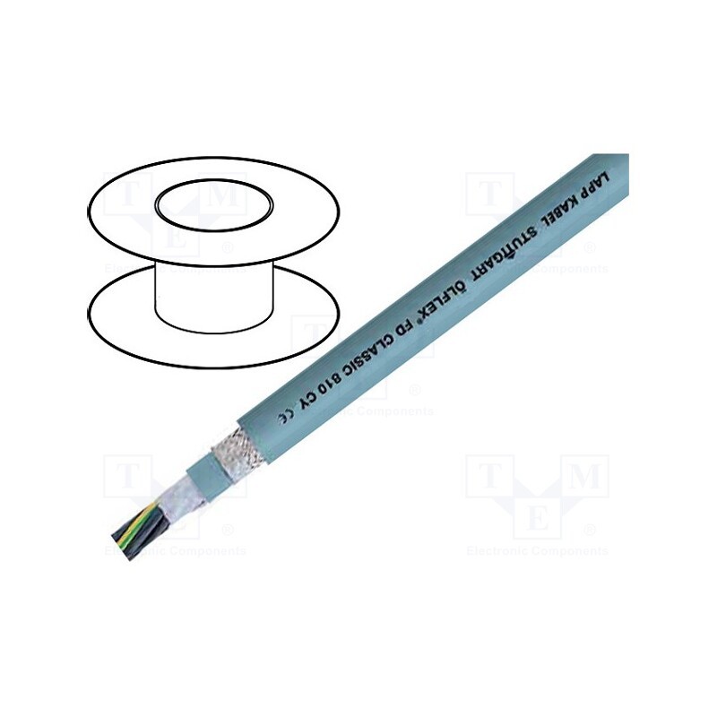 5 m x LAPP - 26221 - Wire: control cable, ÖLFLEX® FD CLASSIC 810 CY, 4G0.75mm2, grey