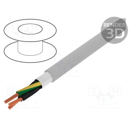5 m x LAPP - 26101 - Wire: control cable, ÖLFLEX® FD CLASSIC 810, 3G0.5mm2, PVC, grey
