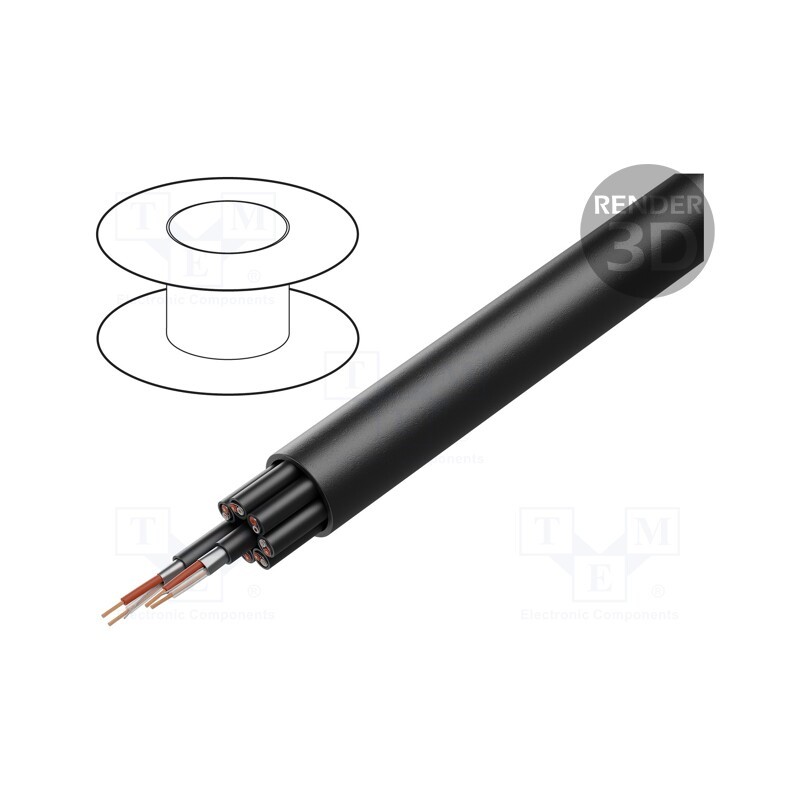 5 m x BITNER - LP0221 - Wire: loudspeaker cable, BiTsound, 4x2x0.21mm2, stranded, Cu, PVC