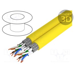 5 m x LAPP - 2170975 - Wire, ETHERLINE® LAN 1200,S/FTP, 2x4x2x23AWG, 7a, solid, Cu, LSZH