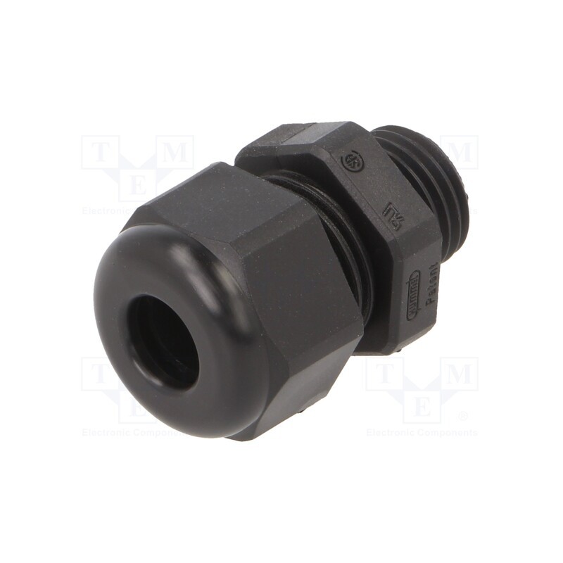 5 pcs x HUMMEL - 1.590.0701.14 - Cable gland, PG7, IP68, polyamide, black, HSK-KE