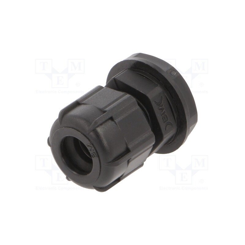5 pcs x BM GROUP - BM4717N - Cable gland, M16, 1.5, IP68, polyamide, black, UL94V-2