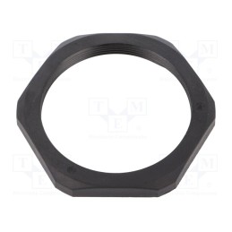 5 pcs x HUMMEL - 1.262.6301.50 - Nut, M63, polyamide, Thk: 8mm, Spanner: 75mm, black, -40÷100°C