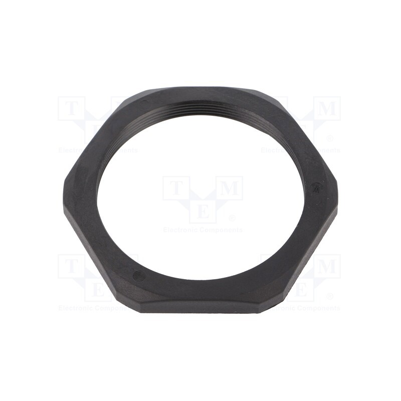 5 pcs x HUMMEL - 1.262.6301.50 - Nut, M63, polyamide, Thk: 8mm, Spanner: 75mm, black, -40÷100°C