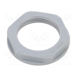10 pcs x TE Connectivity - EP-LN-M25-GR-A - Nut, M25, polyamide, 32mm, grey, Thread: metric, Pitch: 1.5, Entrelec