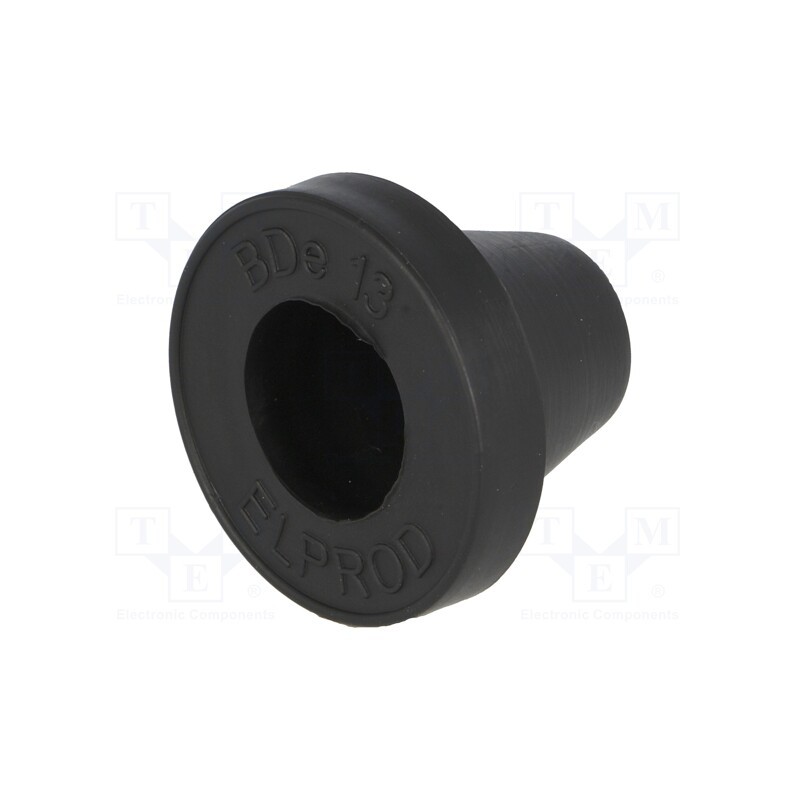 10 pcs x ELPROD - BDE 13 - Grommet, Ømount.hole: 21mm, rubber, black, Panel thick: max.2mm
