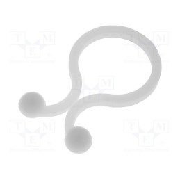 10 pcs x FIX&FASTEN - FIX-TL-4 - Cable clips, 13.8mm, polyamide, natural, UL94V-2, Cable P-clips