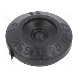 10 pcs x HT HI TECH POLYMERS - HSS-M20-TPE RAL9005 - Grommet, Ømount.hole: 20mm, elastomer thermoplastic TPE, black
