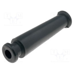 10 pcs x HELLERMANNTYTON - 632-02060 - Strain relief, Ømount.hole: 8mm, Øhole: 5.5mm, PVC, black, L: 47mm