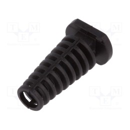 10 pcs x FIX&FASTEN - FIX-5.0X25-PRO - Strain relief, Øhole: 5mm, elastomer, black, Panel thick: max.3mm