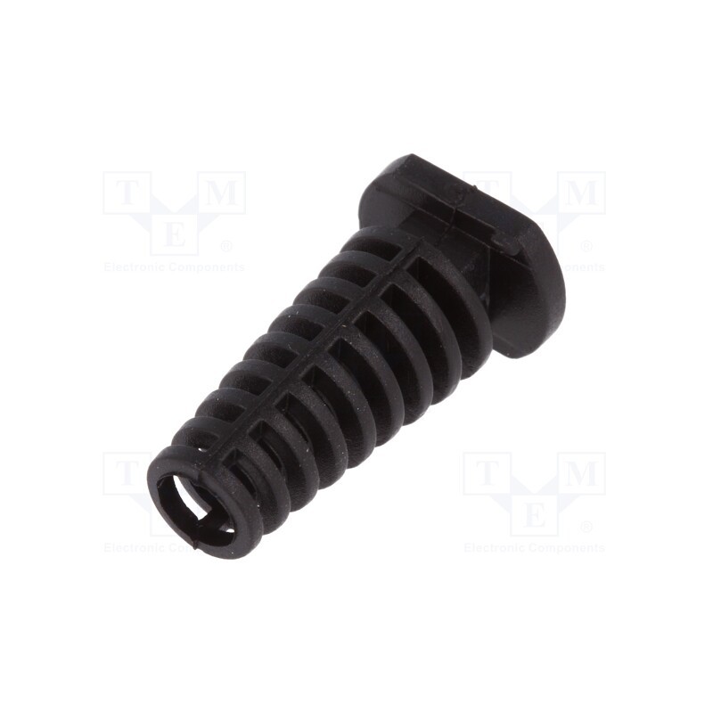 10 pcs x FIX&FASTEN - FIX-5.0X25-PRO - Strain relief, Øhole: 5mm, elastomer, black, Panel thick: max.3mm
