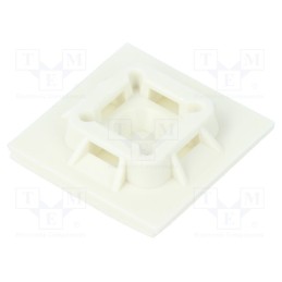 10 pcs x PANDUIT - ABM100-A-C - Holder, screw,self-adhesive, polyamide, white, Ht: 5.1mm, L: 25.4mm