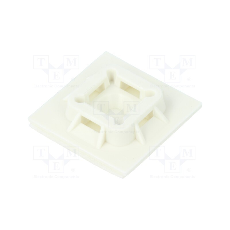 10 pcs x PANDUIT - ABM100-A-C - Holder, screw,self-adhesive, polyamide, white, Ht: 5.1mm, L: 25.4mm