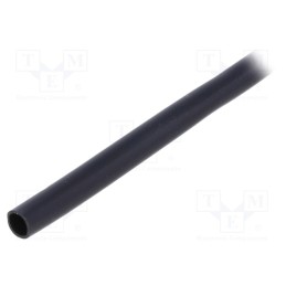 10 m x SIGI - PVC125-3.5-BK-10 - Insulating tube, PVC, black, -20÷125°C, Øint: 3.5mm, L: 10m, UL94V-0