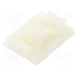 10 pcs x HELLERMANNTYTON - 151-11819 - Holder, self-adhesive, polyamide, UL94V-2, natural, FH: 3.2mm