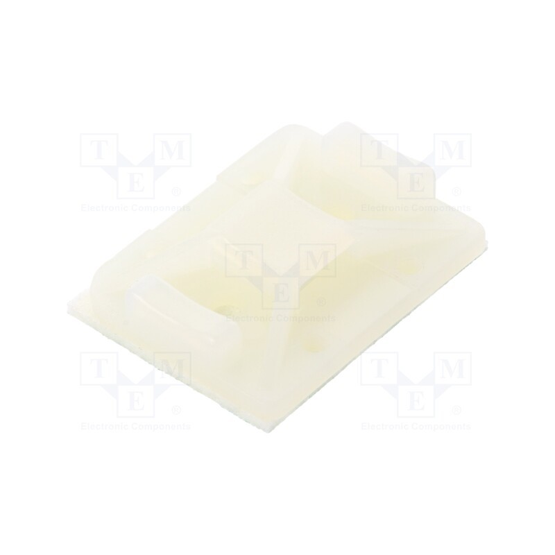 10 pcs x HELLERMANNTYTON - 151-11819 - Holder, self-adhesive, polyamide, UL94V-2, natural, FH: 3.2mm