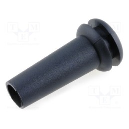 10 pcs x ESSENTRA - 12468 - Strain relief, Ømount.hole: 9.5mm, Øhole: 6.4mm, PVC, black, L: 23mm