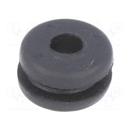 10 pcs x LAPP - 61713530 - Grommet, Ømount.hole: 8mm, Øhole: 4mm, caoutchouc, black, -30÷90°C