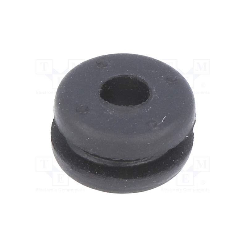 10 pcs x LAPP - 61713530 - Grommet, Ømount.hole: 8mm, Øhole: 4mm, caoutchouc, black, -30÷90°C
