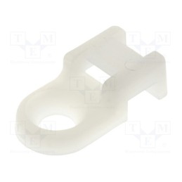 10 pcs x FIX&FASTEN - FIX-TH-5 - Holder, screw, polyamide, natural, Tie width: 5.2mm, Ht: 6mm