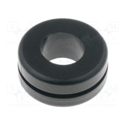 10 pcs x HELLERMANNTYTON - 633-03010 - Grommet, Ømount.hole: 11mm, Øhole: 8mm, PVC, black, -30÷60°C