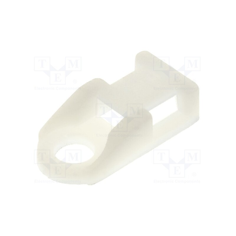 10 pcs x FIX&FASTEN - FIX-TH-1 - Holder, screw, polyamide, natural, Tie width: 5mm, Ht: 4.9mm