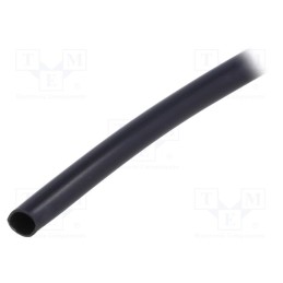10 m x SIGI - PVC125-4-BK-10 - Insulating tube, PVC, black, -20÷125°C, Øint: 4mm, L: 10m, UL94V-0