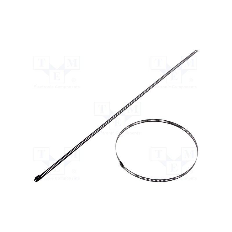 10 pcs x RAYCHEM RPG - LC74-450 - Cable tie, L: 450mm, W: 7mm, stainless steel AISI 304, 445N, black