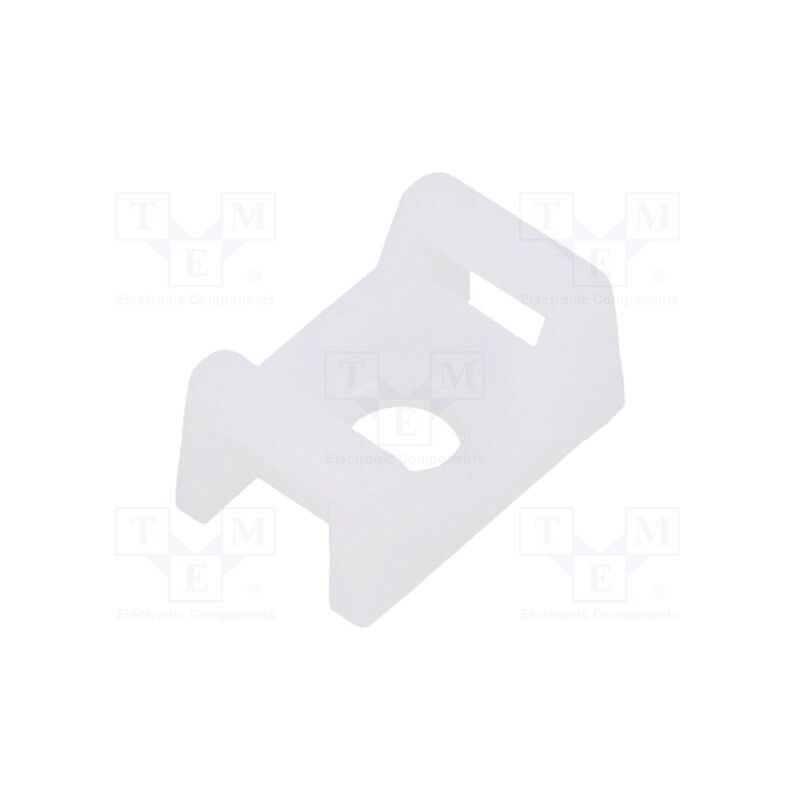 10 pcs x ESSENTRA - FTH-13R-01-M - Holder, screw, natural, L: 15.2mm, Width: 9.7mm, cable ties