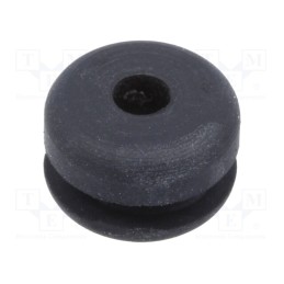 10 pcs x LAPP - 61713520 - Grommet, Ømount.hole: 7mm, Øhole: 3mm, caoutchouc, black, -30÷90°C