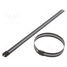 10 pcs x RAYCHEM RPG - LC124-225 - Cable tie, L: 225mm, W: 12mm, stainless steel AISI 304, 1112N