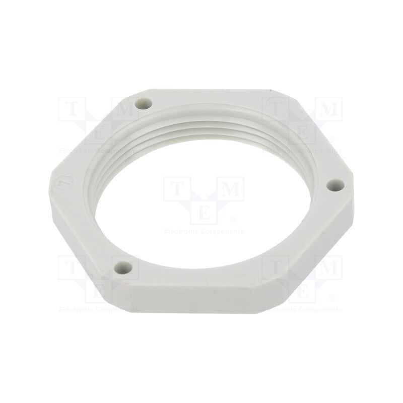 10 pcs x OBO BETTERMANN - 116 PG29 - Nut, PG29, polystyrene, Thk: 7mm, Spanner: 46mm, light grey