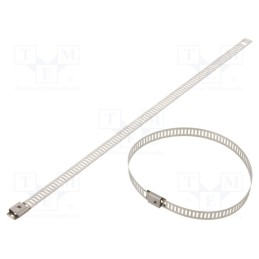 10 pcs x RAYCHEM RPG - LU76-225 - Cable tie, L: 225mm, W: 7mm, acid resistant steel AISI 316, 445N