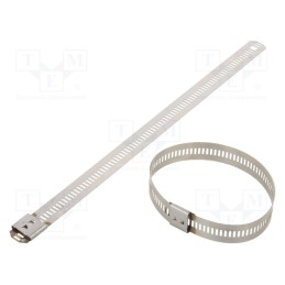 10 pcs x RAYCHEM RPG - LU126-200 - Cable tie, L: 200mm, W: 12mm, acid resistant steel AISI 316, 1112N