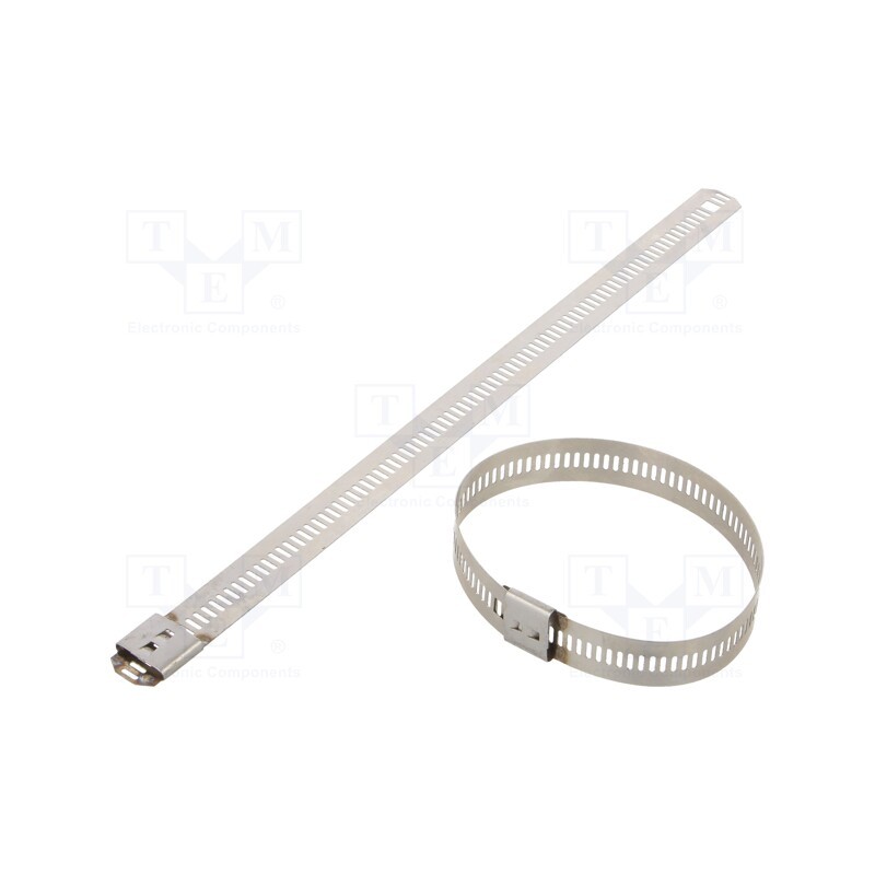 10 pcs x RAYCHEM RPG - LU126-200 - Cable tie, L: 200mm, W: 12mm, acid resistant steel AISI 316, 1112N