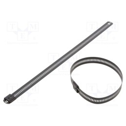 10 pcs x RAYCHEM RPG - LC126-250 - Cable tie, L: 250mm, W: 12mm, acid resistant steel AISI 316, 1112N