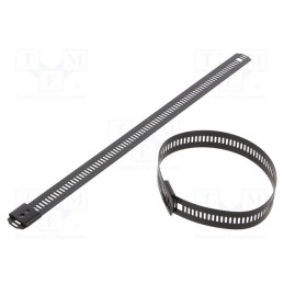 10 pcs x RAYCHEM RPG - LC126-200 - Cable tie, L: 200mm, W: 12mm, acid resistant steel AISI 316, 1112N
