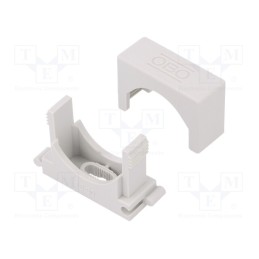 10 pcs x OBO BETTERMANN - 2037 18-30 LGR - Bracket, ØBraid : 18÷30mm, W: 40mm, H: 34mm