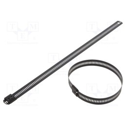 10 pcs x RAYCHEM RPG - LC124-250 - Cable tie, L: 250mm, W: 12mm, stainless steel AISI 304, 1112N