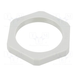 10 pcs x OBO BETTERMANN - 116 PG36 - Nut, PG36, polystyrene, Thk: 8mm, Spanner: 60mm, light grey