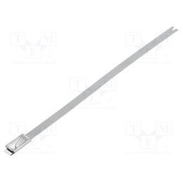 10 pcs x HELLERMANNTYTON - 111-93058 - Cable tie, L: 127mm, W: 4.6mm, stainless steel AISI 304, 900N, MBT