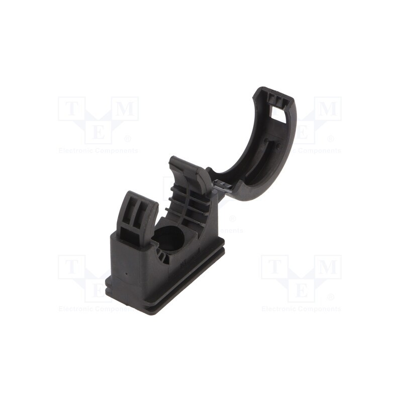 10 pcs x HELLERMANNTYTON - 166-50702 - Bracket, polyamide, HelaGuard, -50÷135°C, black, UL94V-2, Size: 25