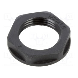 10 pcs x HELLERMANNTYTON - 166-50135 - Nut, M20, polyamide 66, black, -50÷135°C, Thread: metric, Pitch: 1.5