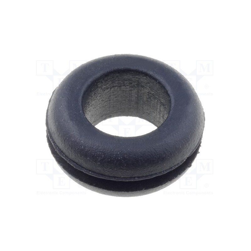 10 pcs x FIX&FASTEN - FIX-GR-51 - Grommet, Ømount.hole: 9mm, Øhole: 6.5mm, rubber, black