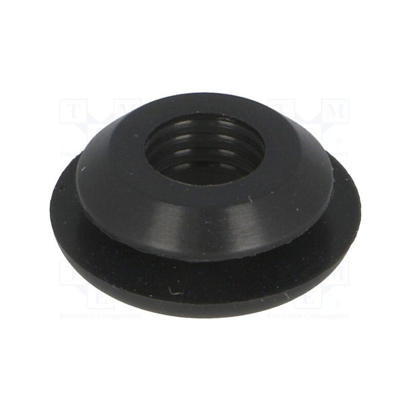 10 pcs x FIX&FASTEN - FIX-GR-67 - Grommet, Ømount.hole: 9.5mm, Øhole: 6.8mm, silicone, black